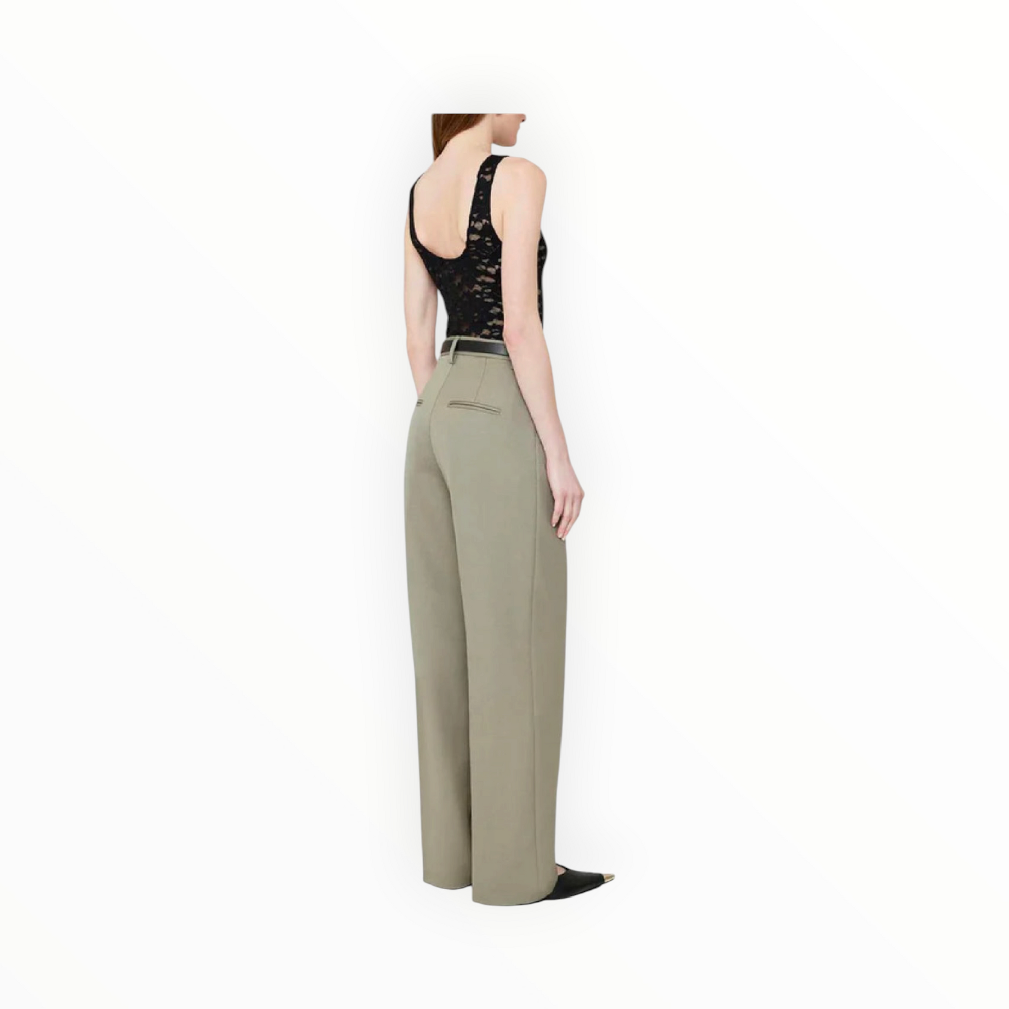 Anine Bing Carrie Trousers - Green Khaki