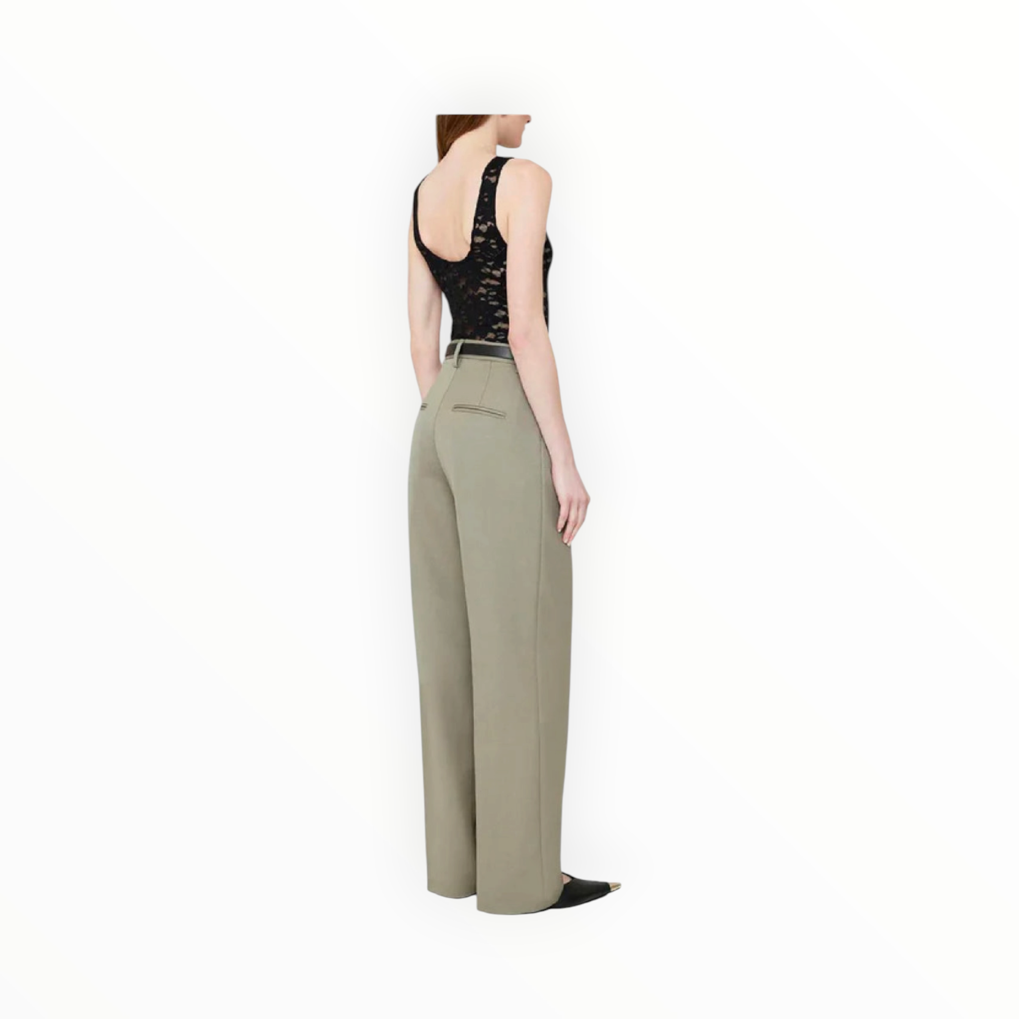 Anine Bing Carrie Trousers - Green Khaki