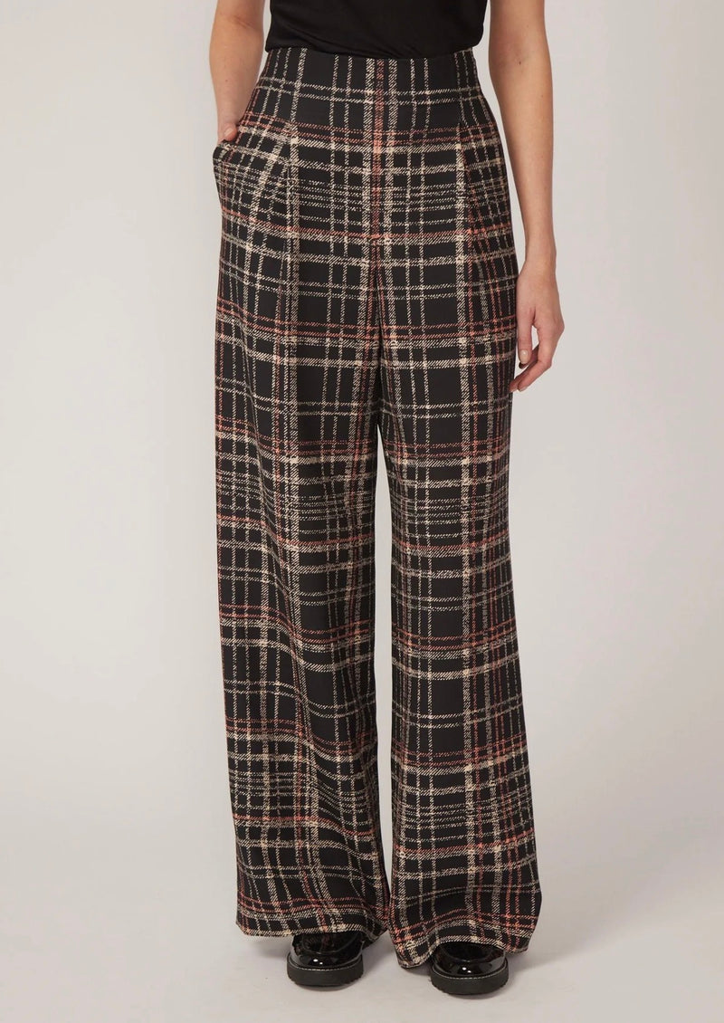 Gilner Farrar Milena Pant - Black Plaid