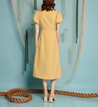 Sister Jane Sandy Swirl Midi Dress - Pale Yellow