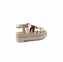 Laura Bellariva Rafia Corda Dust Platform Sandals - Platino Ivory