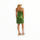 Enza Costa Textured Satin Mini Dress - Green