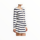 Generation Love Logan Cardigan - White/Navy