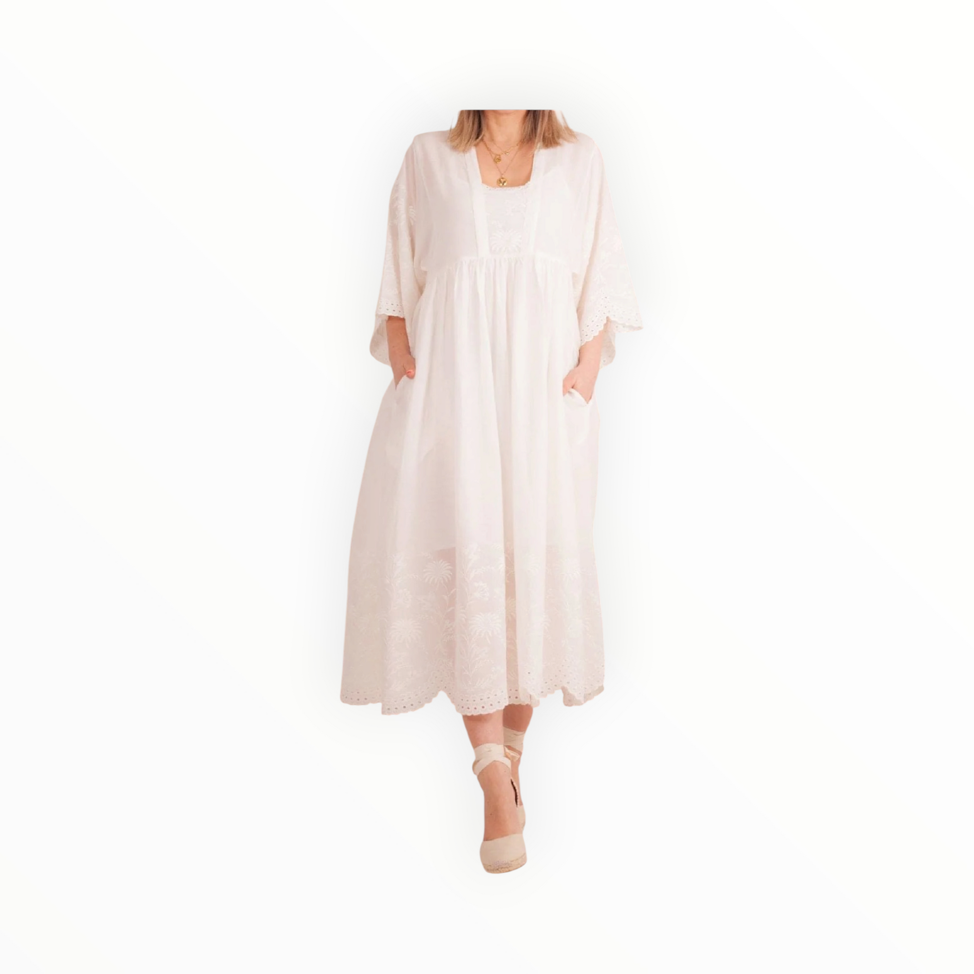 Hartford Woven Reggio Dress - White