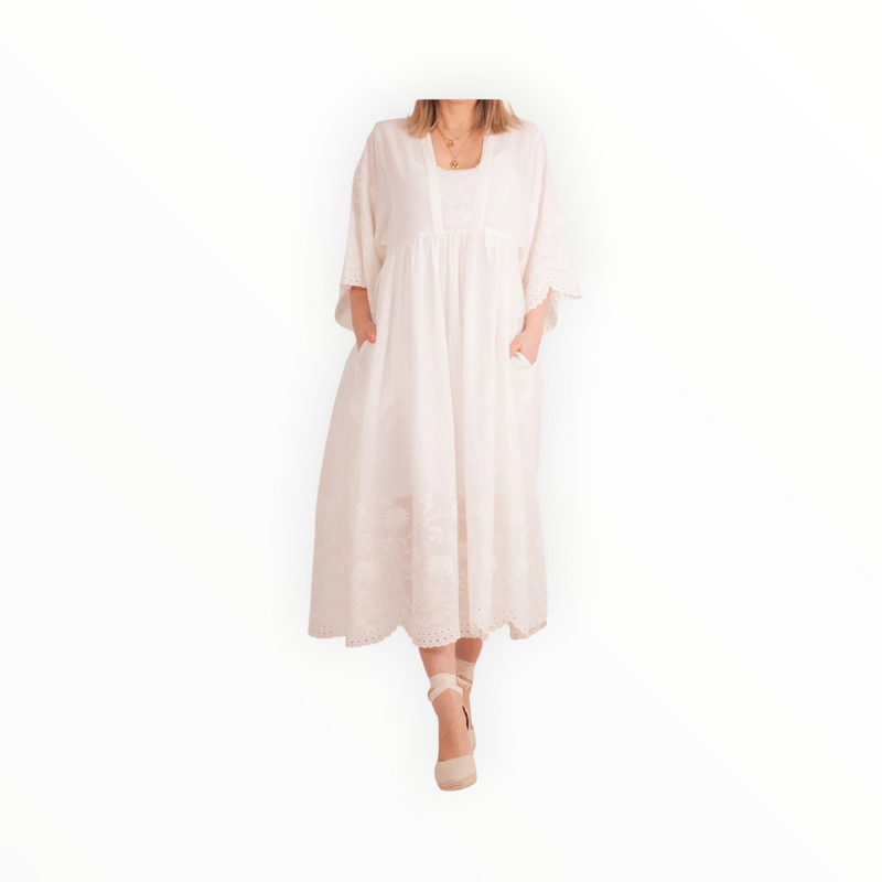 Hartford Woven Reggio Dress - White