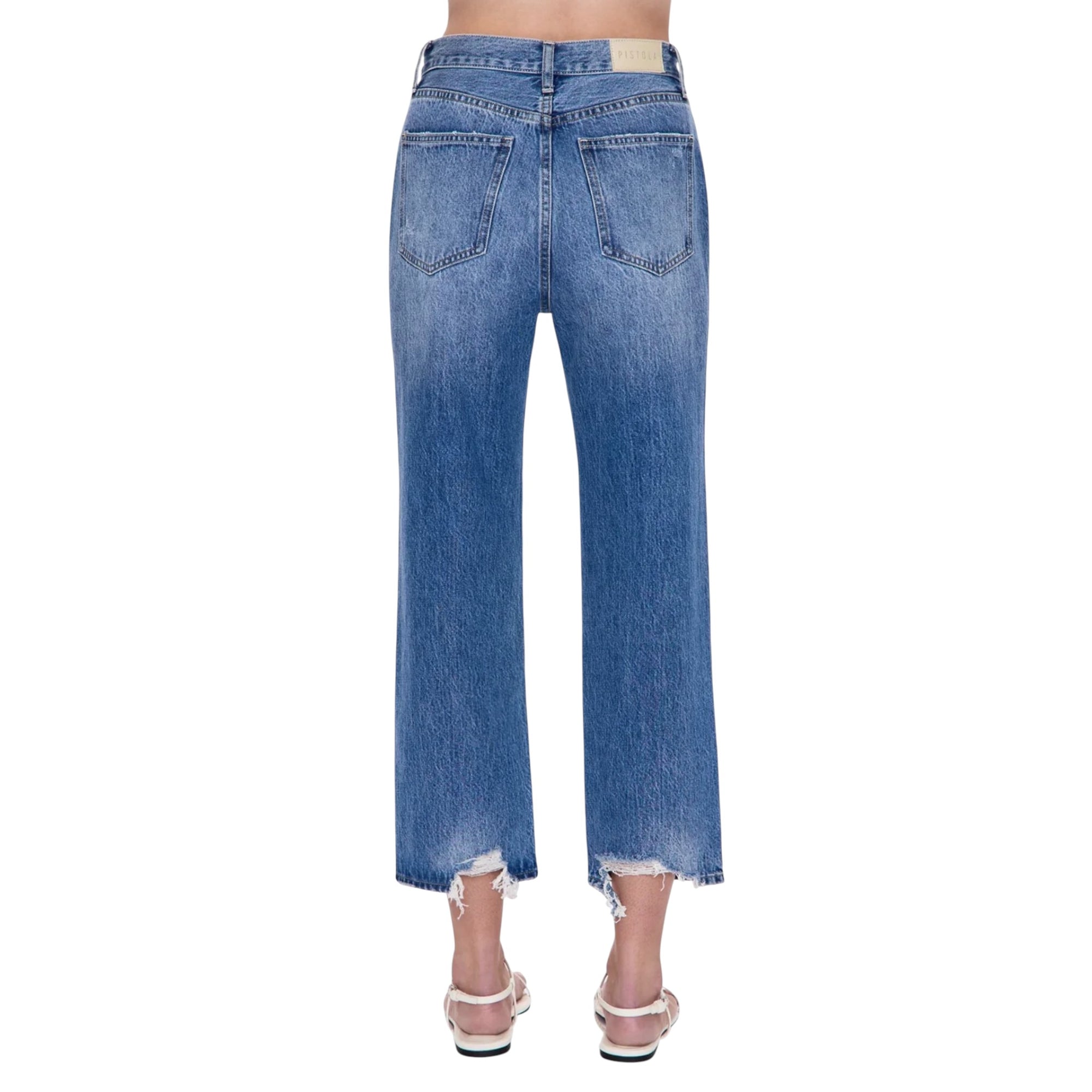 Pistola Cassie High Rise Straight Crop - Honor Distressed
