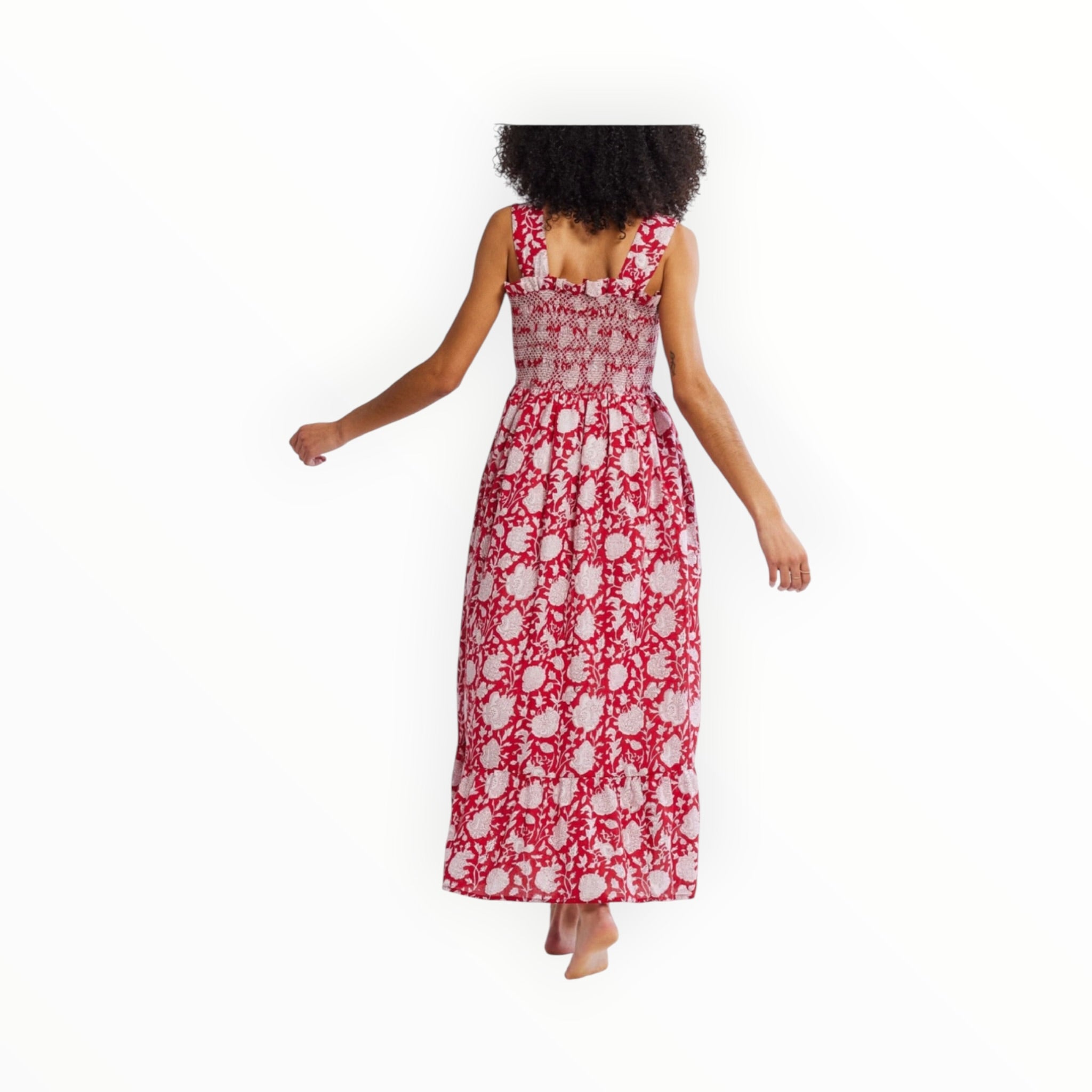MILLE Garden Dress - Red Zinnia