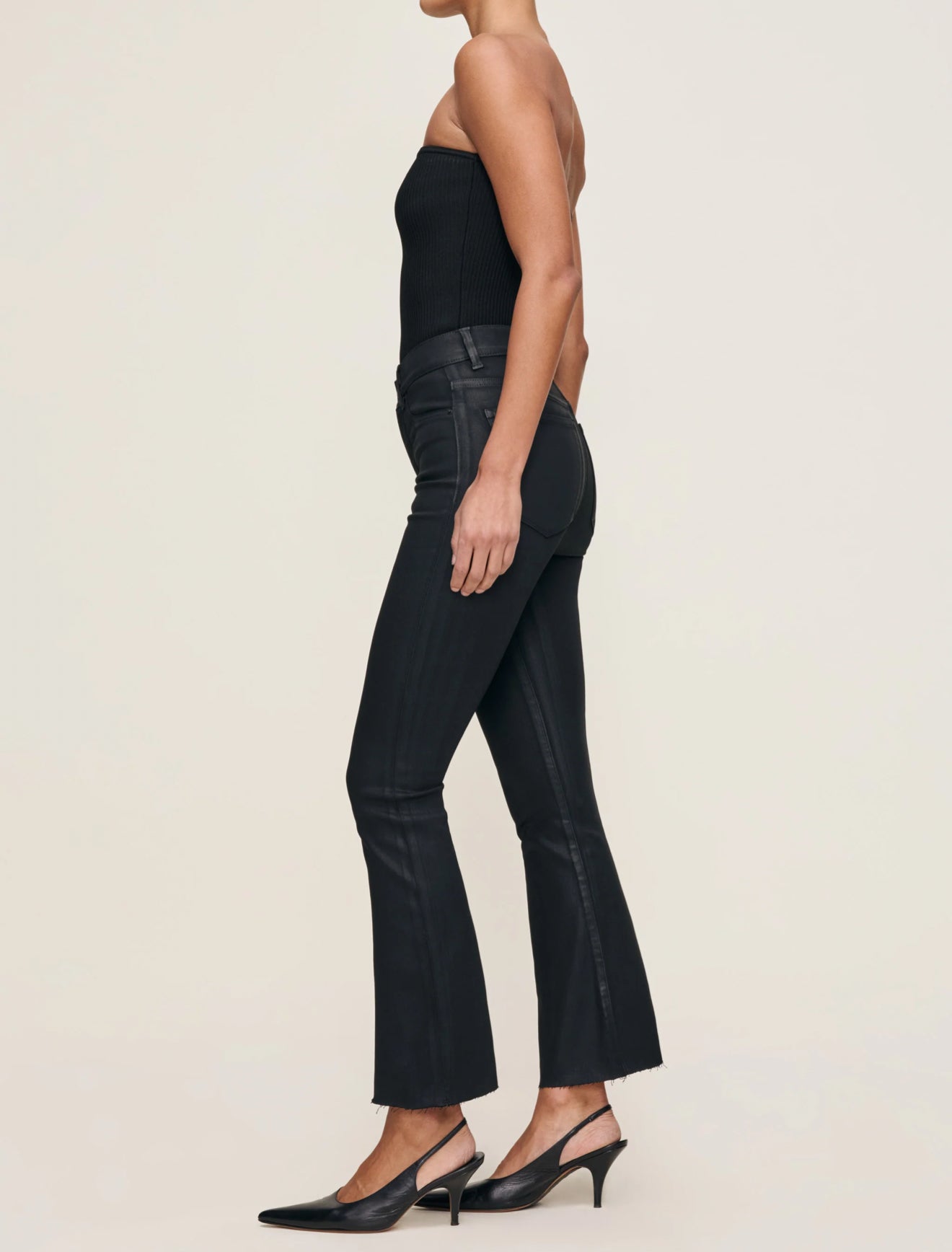 DL1961 Bridget Boot High Rise Instasculpt™ Crop Jeans - Black Coated