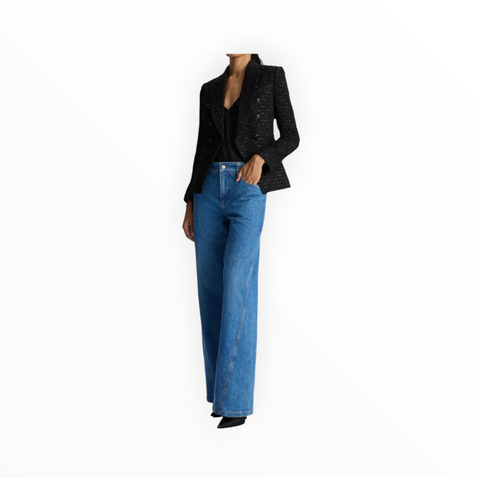 A.L.C. Chelsea Lurex Tweed Jacket - Black