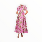THEIA Abba Jacquard Gown - Opera Mauve/Meadow