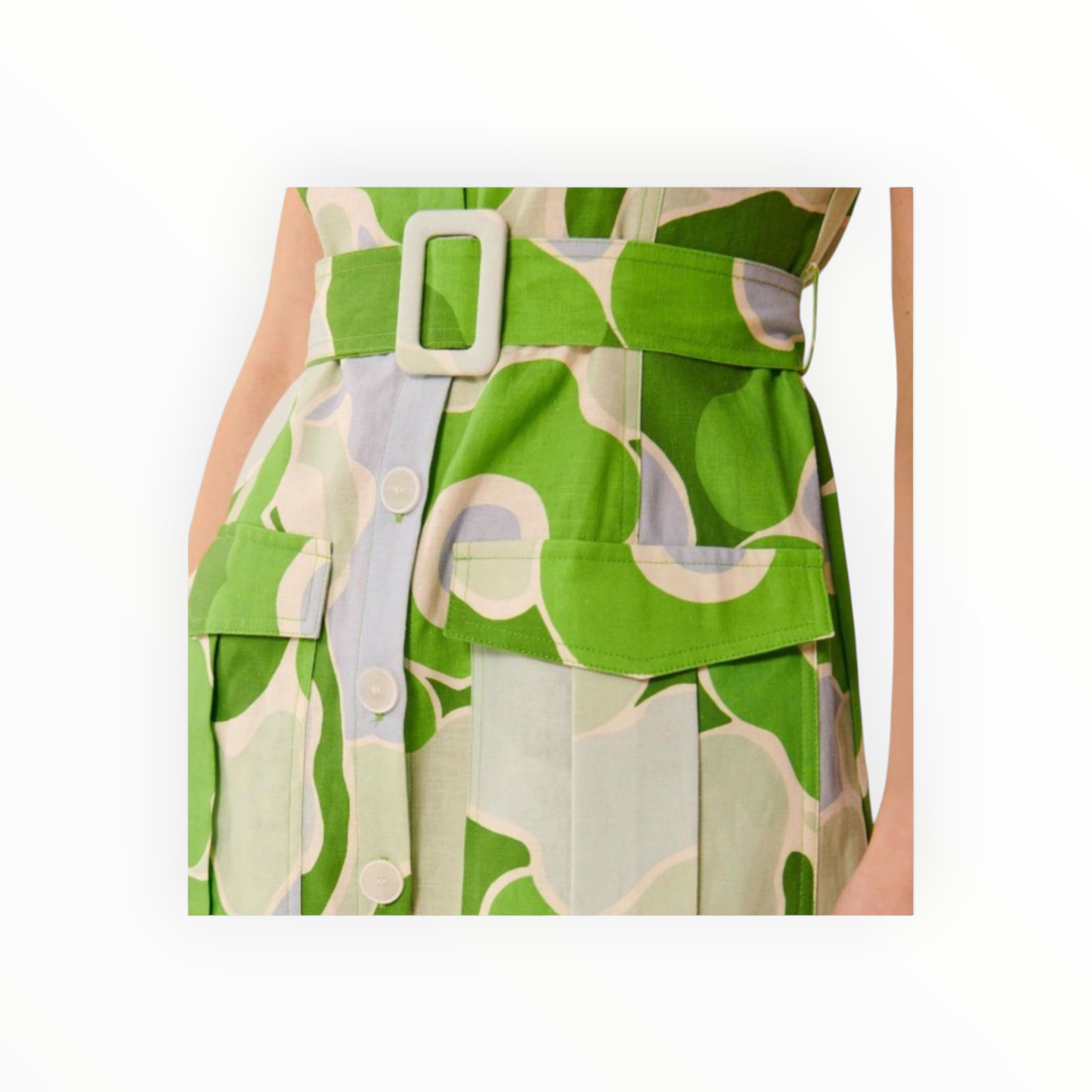 Tara Jamon Rajah Dress Flower - Green
