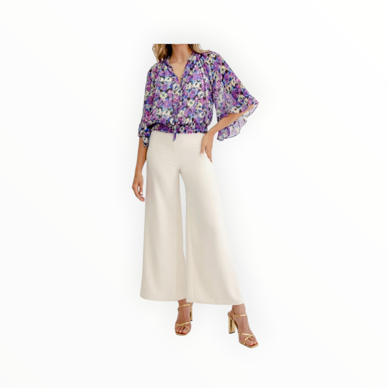 Lavender Brown Keyla Top - Purple Multi