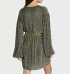Retrofête Gabrielle Sequined Dress - Army Green