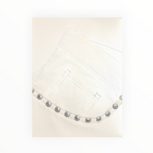 ba&sh Stunner Studden Straight Jeans - Ecru