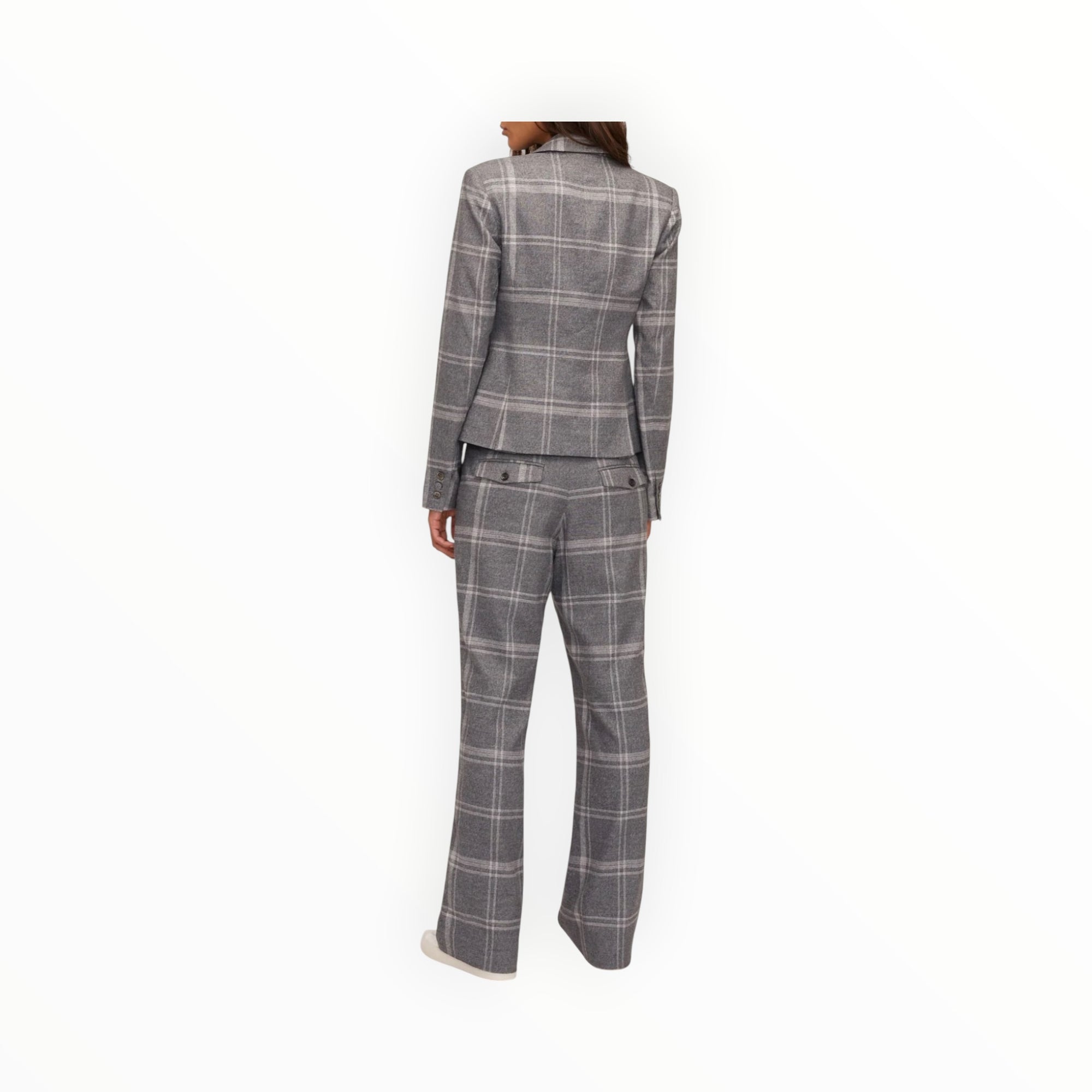 Marissa Webb Perrie Blazer - Steel Plaid