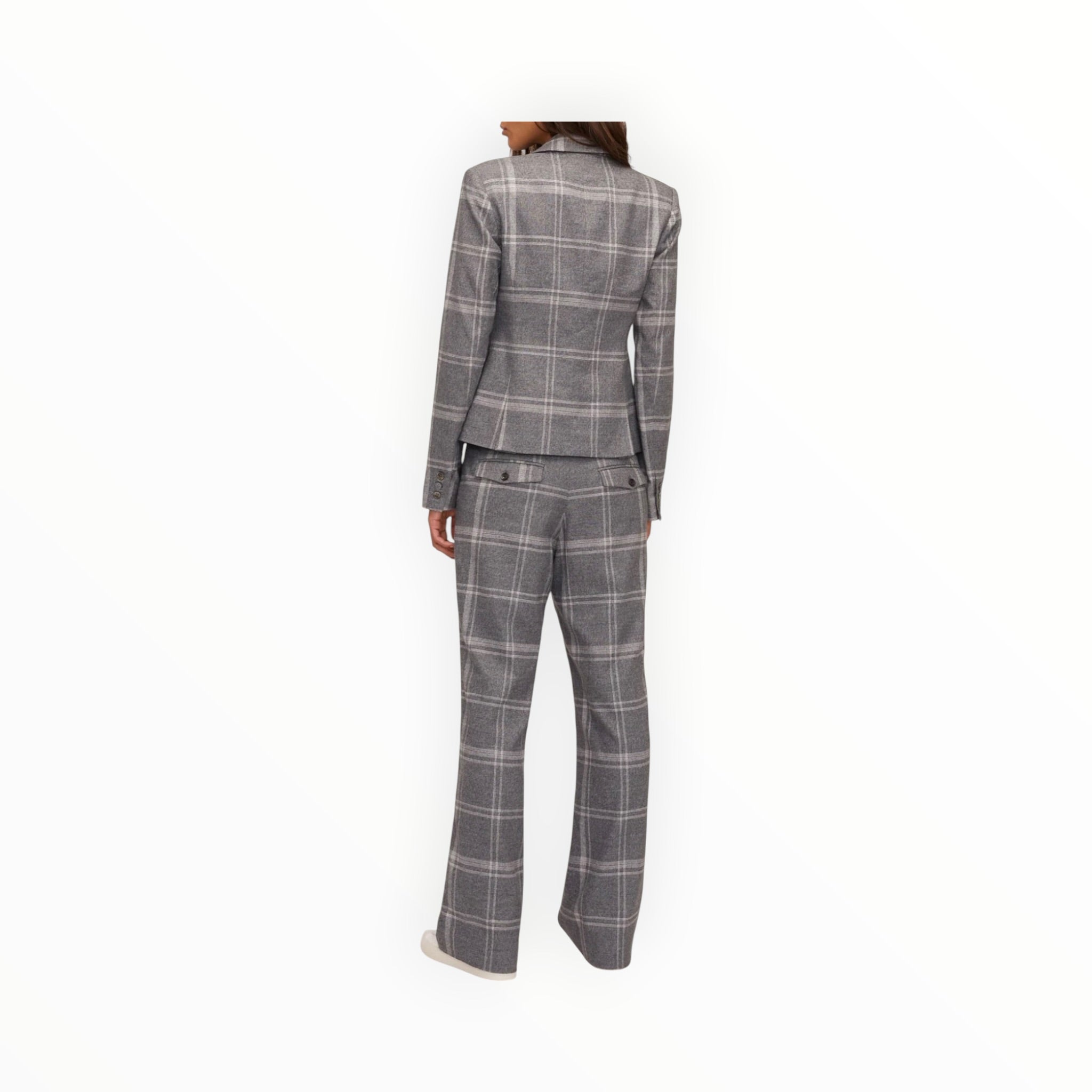 Marissa Webb Perrie Blazer - Steel Plaid