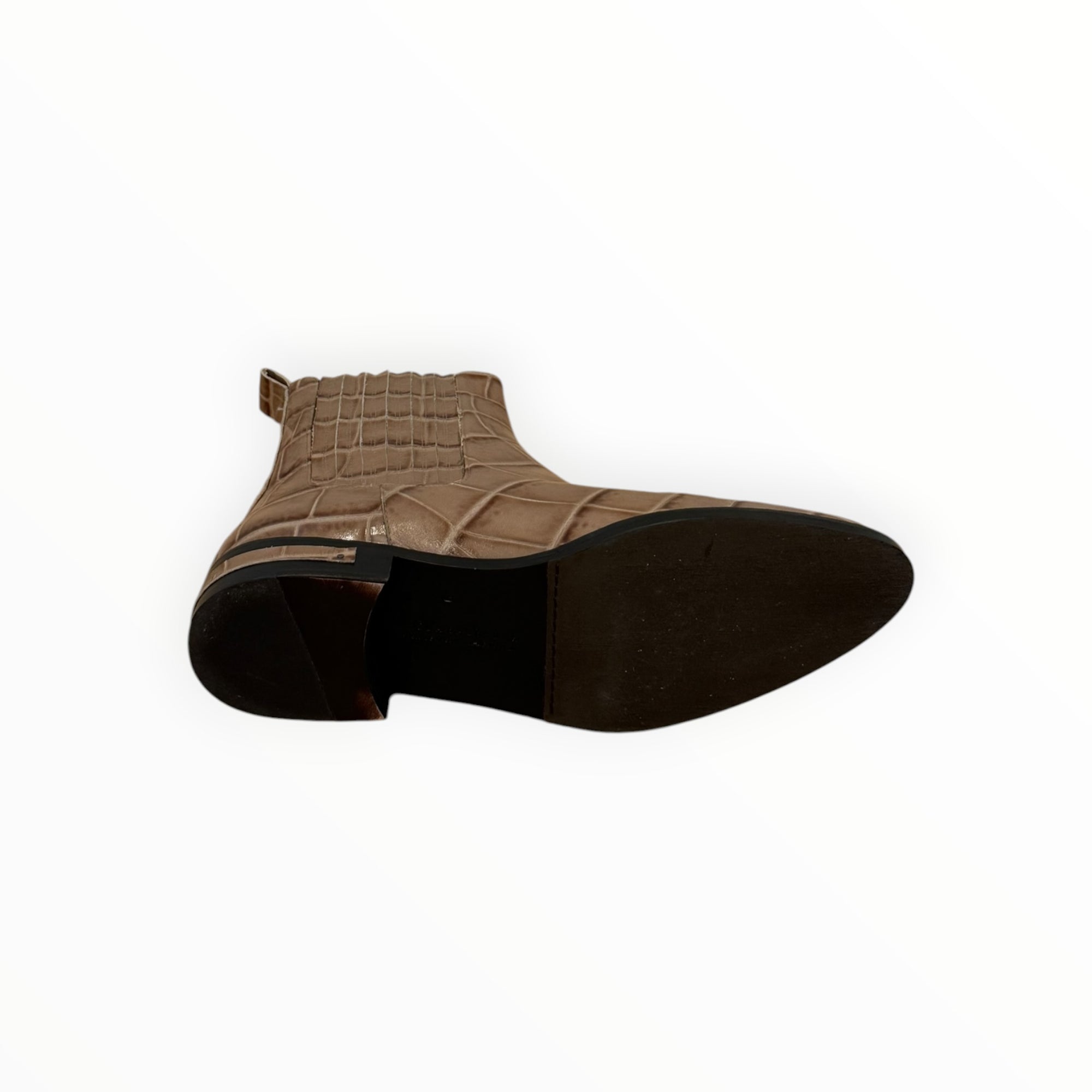 Frēda Salvador Drew Chelsea Boot - Khaki Croc Embossed