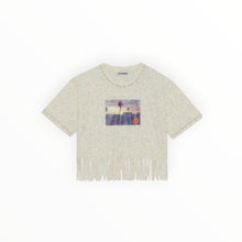 GANNI Fringe Graphic Tee - Egret