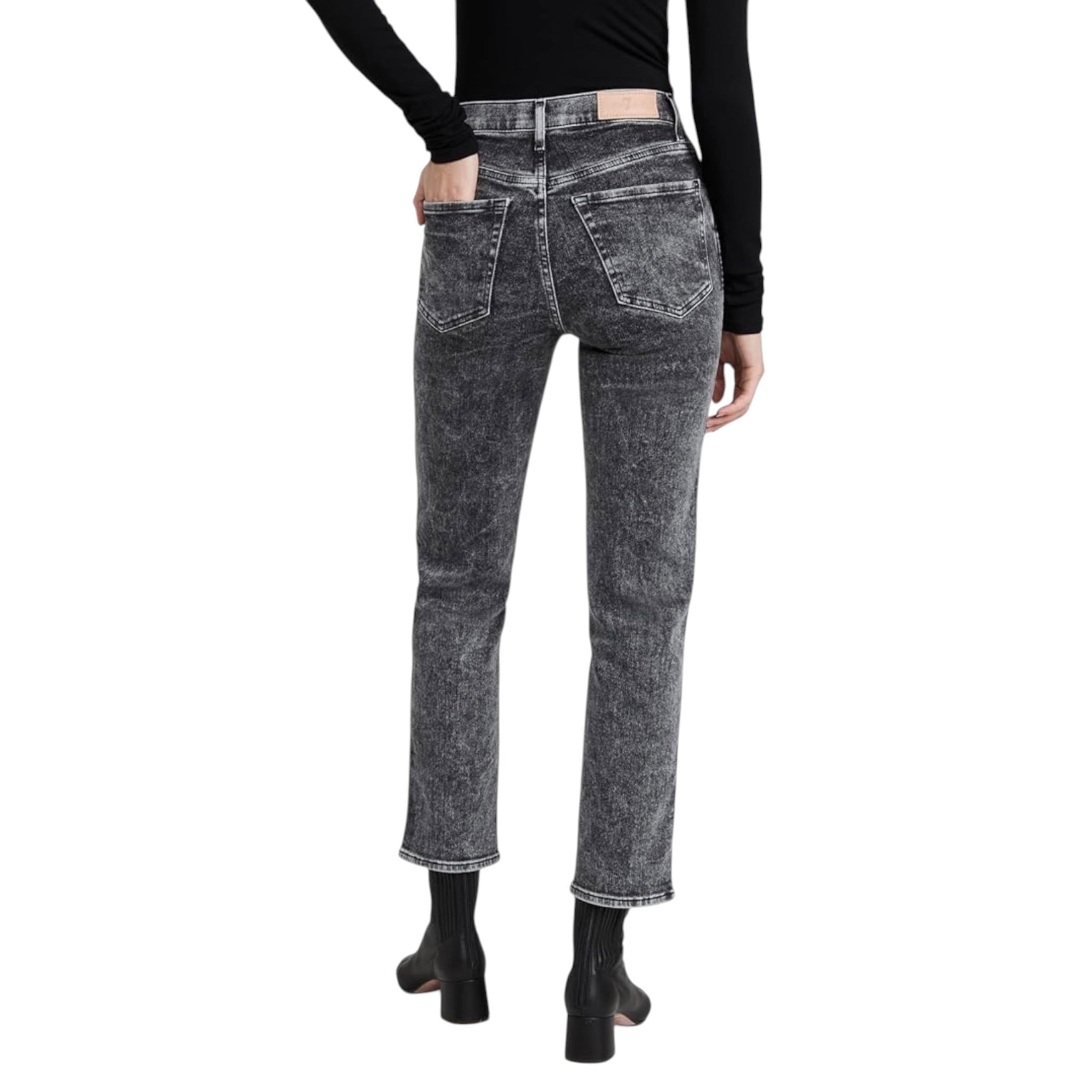 7 For All Mankind Luxe Vintage High Rise Cropped Straight - Felix