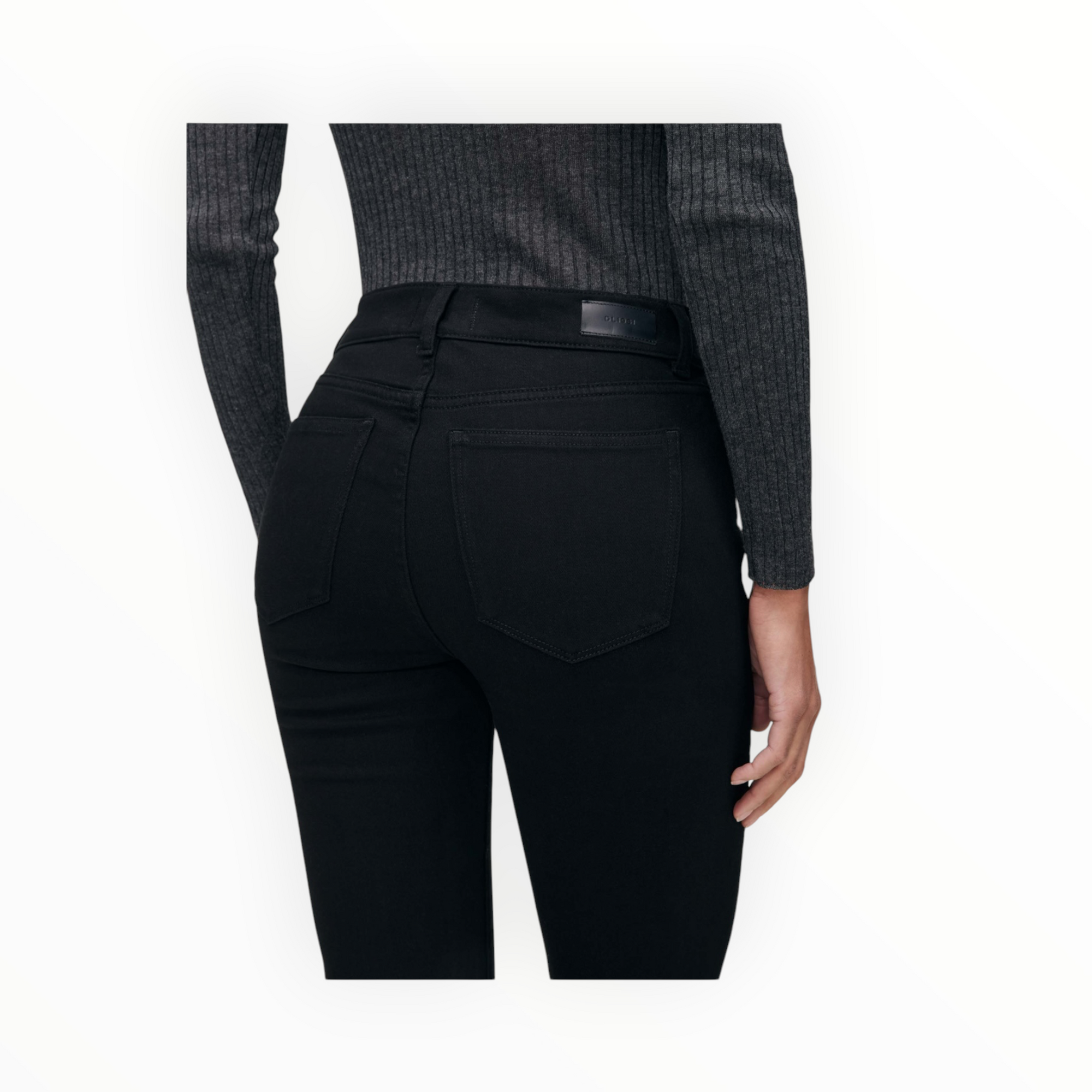 DL1961 Mara Straight Mid Rise Instasculpt Ankle Jeans - Black