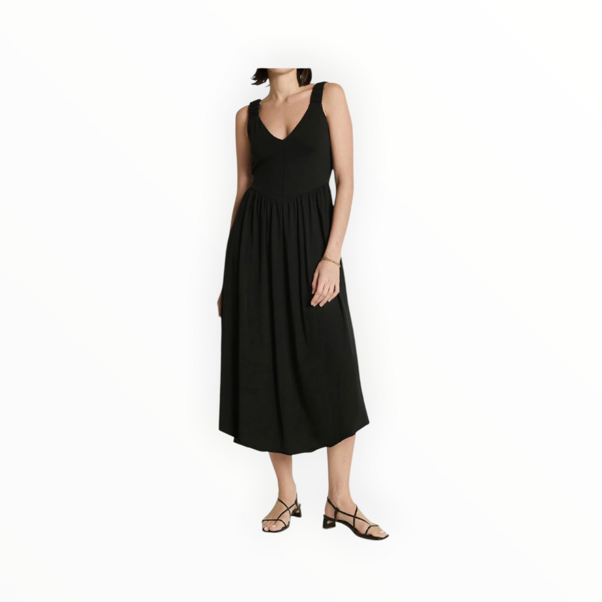 Nation Ltd Celine Midi Dress - Jet Black