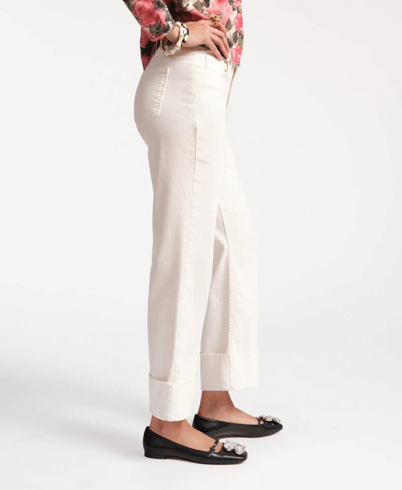Frances Valentine Smarty Cuffed Jeans - White