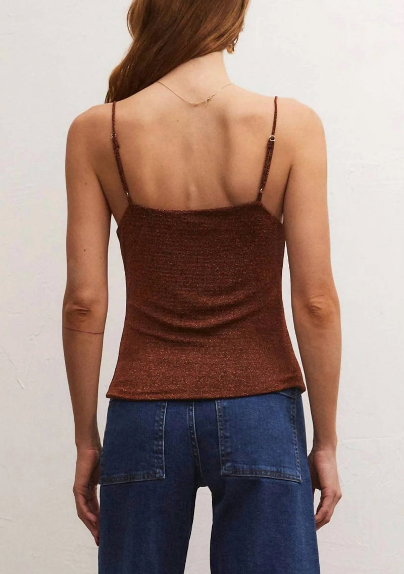 Z Supply Ana Sparkle Cami - Chocolate