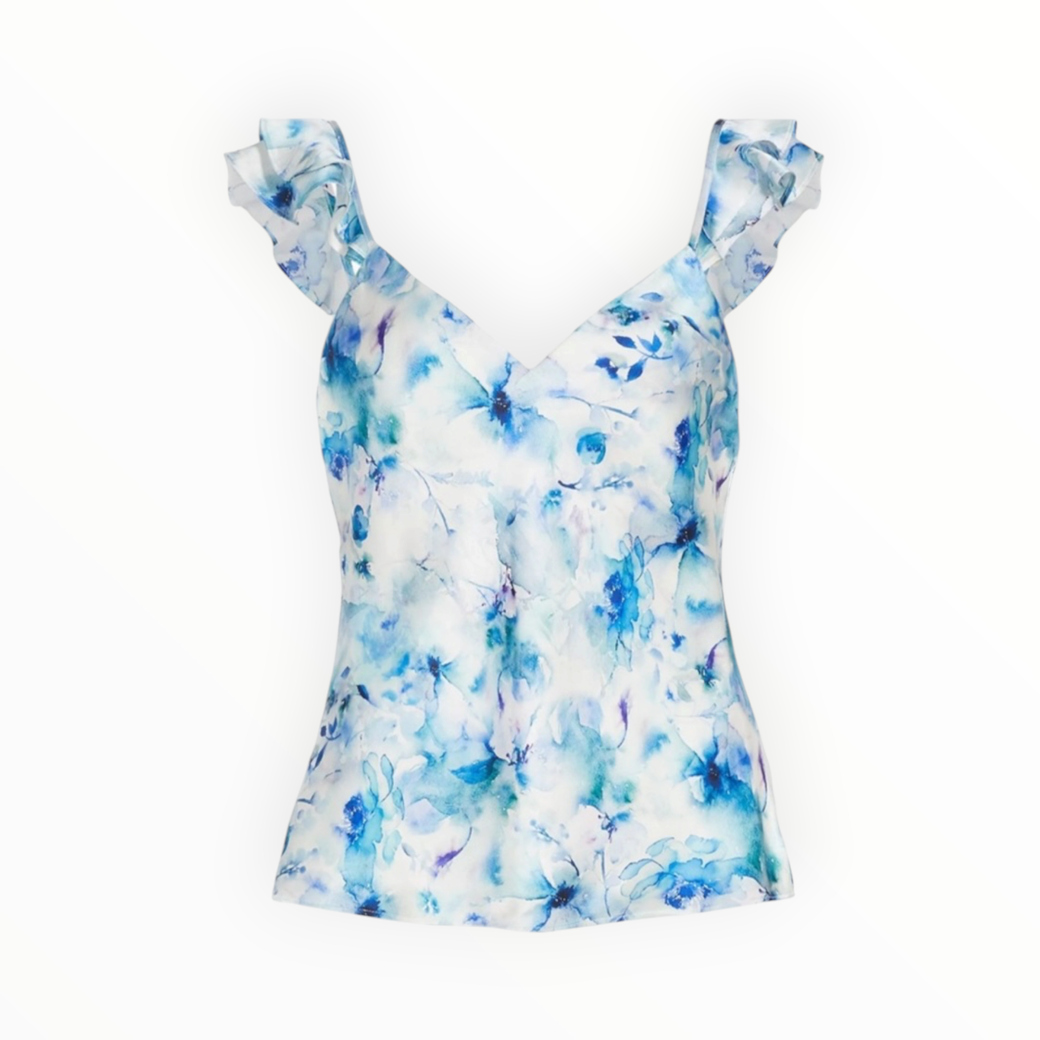 Cami NYC Damaris Floral Silk Camisole - Sea Floral