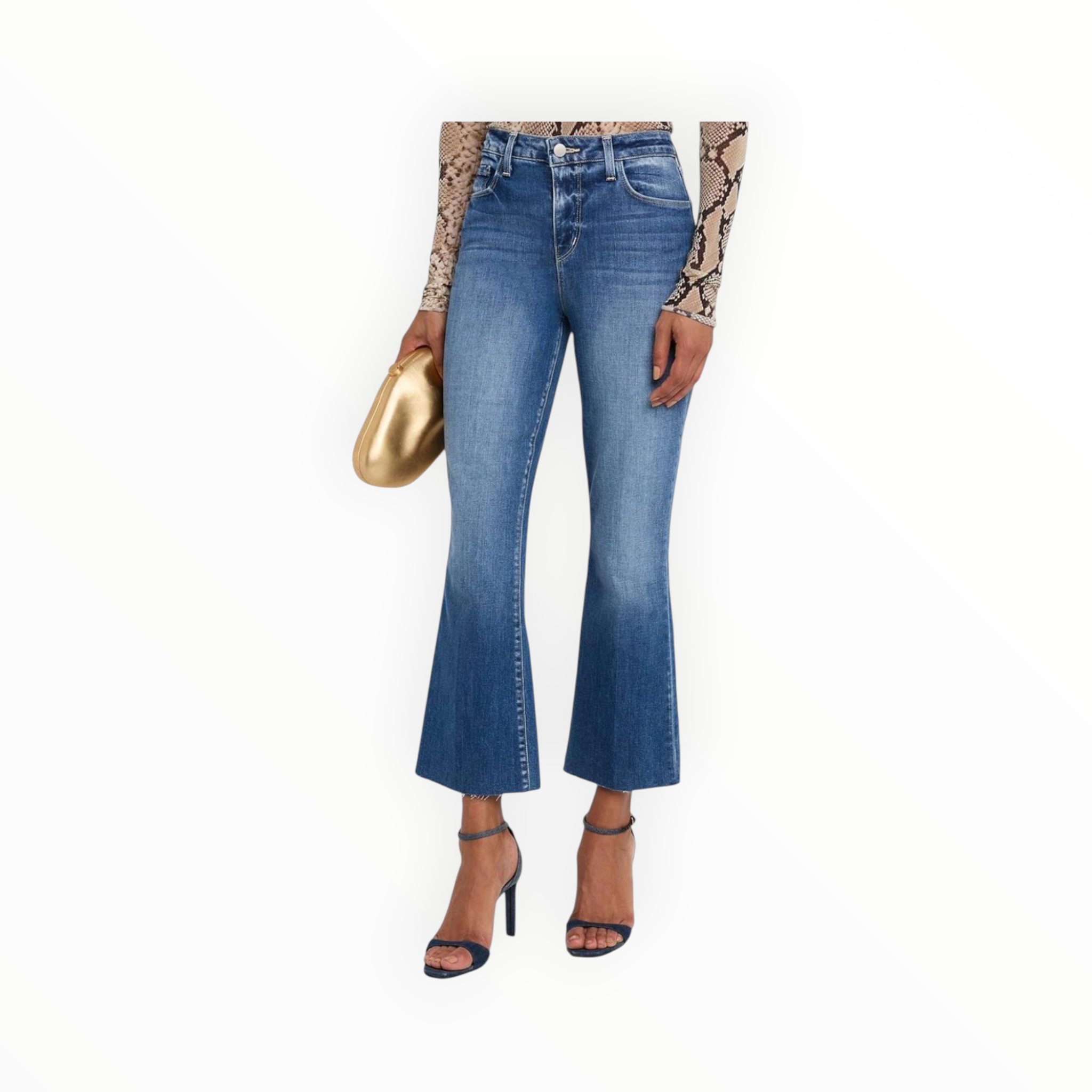 L'Agence Kendra Cropped Flare Jean - Toledo