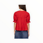 Sea New York Imogen Solid Short Sleeve Top - Red