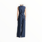 saint art Harris Suiting Blouse - Navy Stripe