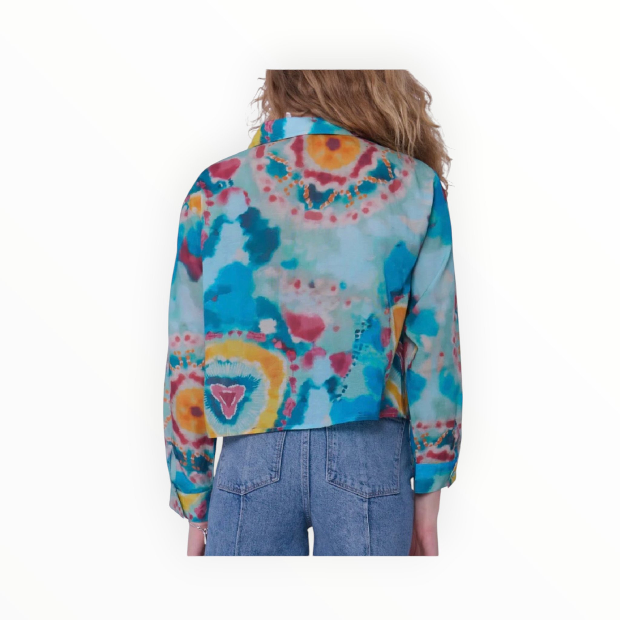 Love The Label Rachael Sari Top - Canary Tie Dye