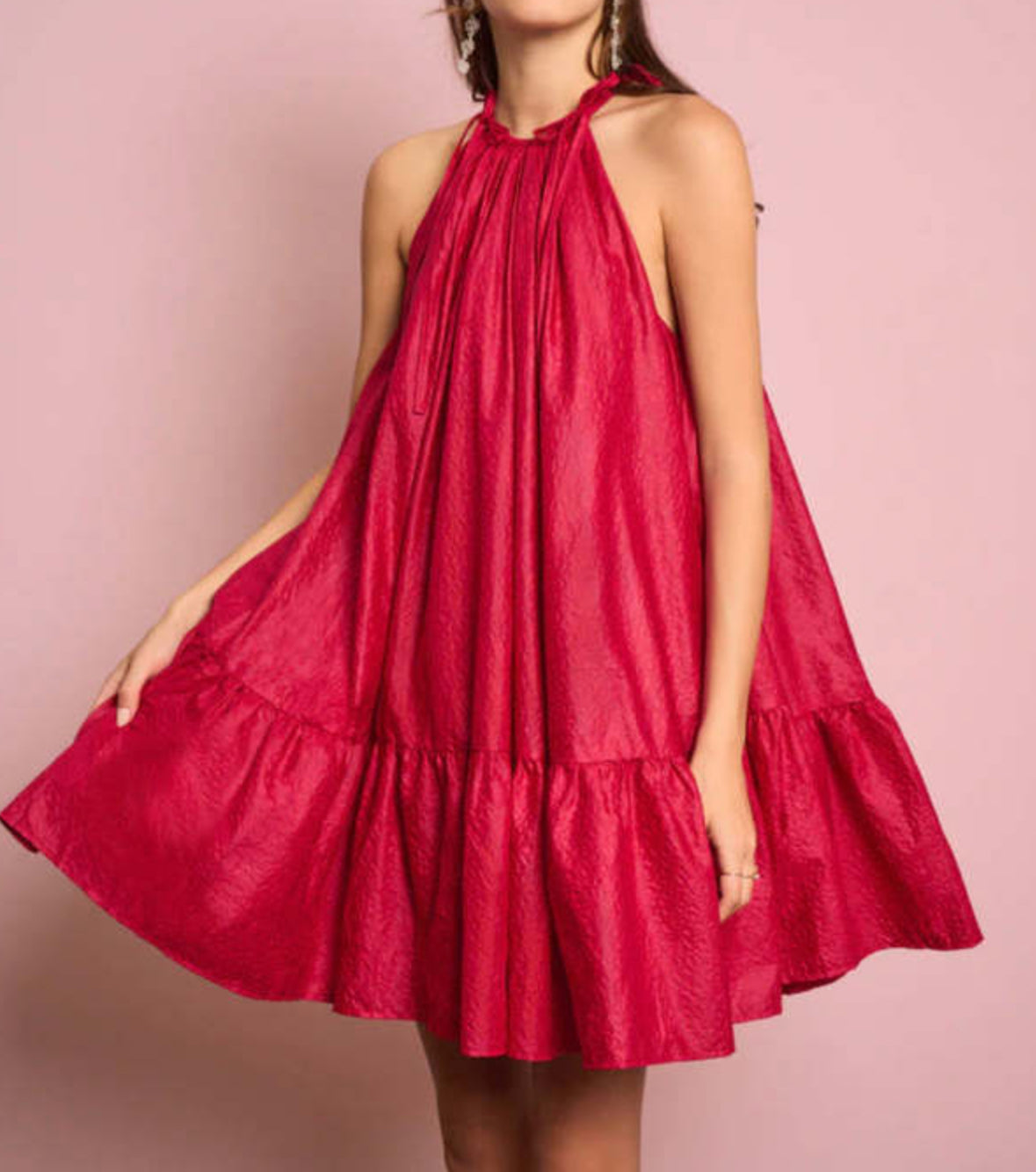 Sister Jane Carnelian Halter Neck Dress
