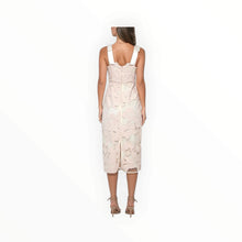 Adelyn Rae Gabriella Bow Strap  Midi Dress - Blush/Cream