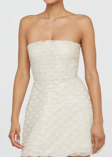 THEIA Amanda Beaded Mini Dress - Crystal
