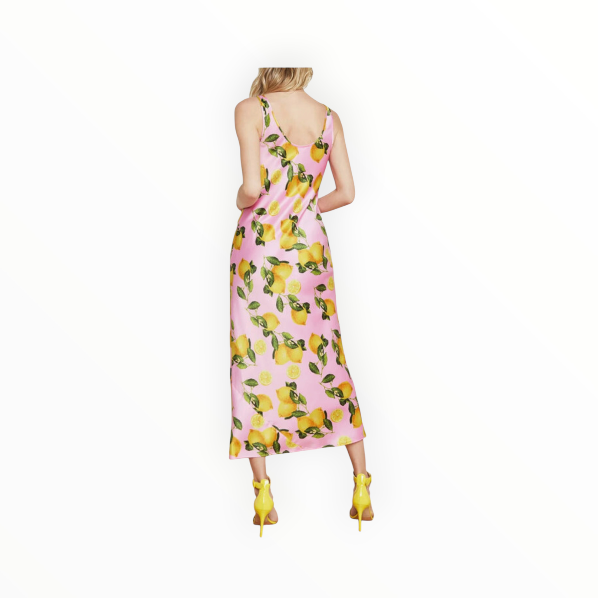 L'Agence Lemon Print Akiya Tank Dress - Cotton Candy
