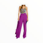 Essentiel Antwerp Viscose Satin  Straight Leg Pants - Purple