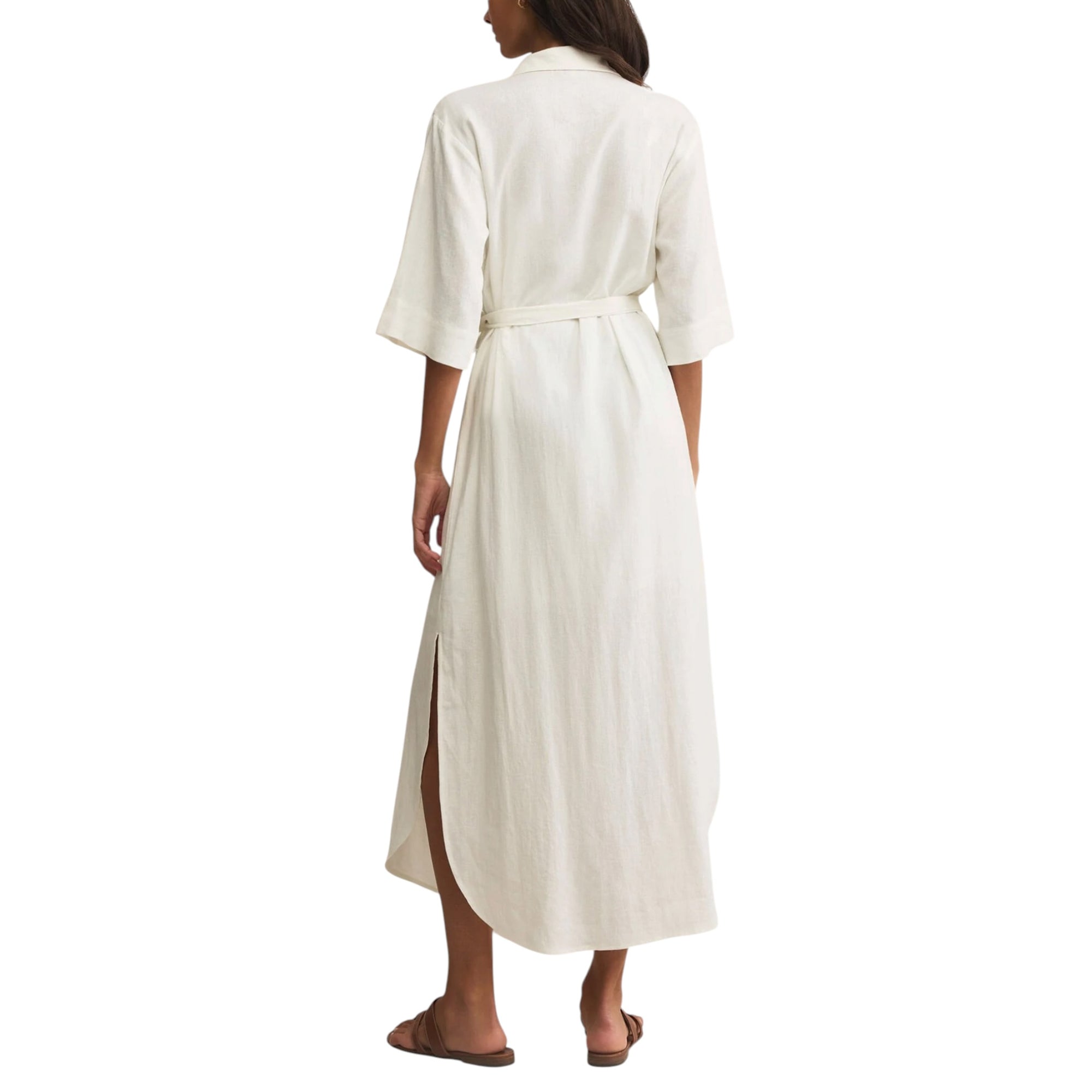 Z Supply Brise Linen Midi Dress - White