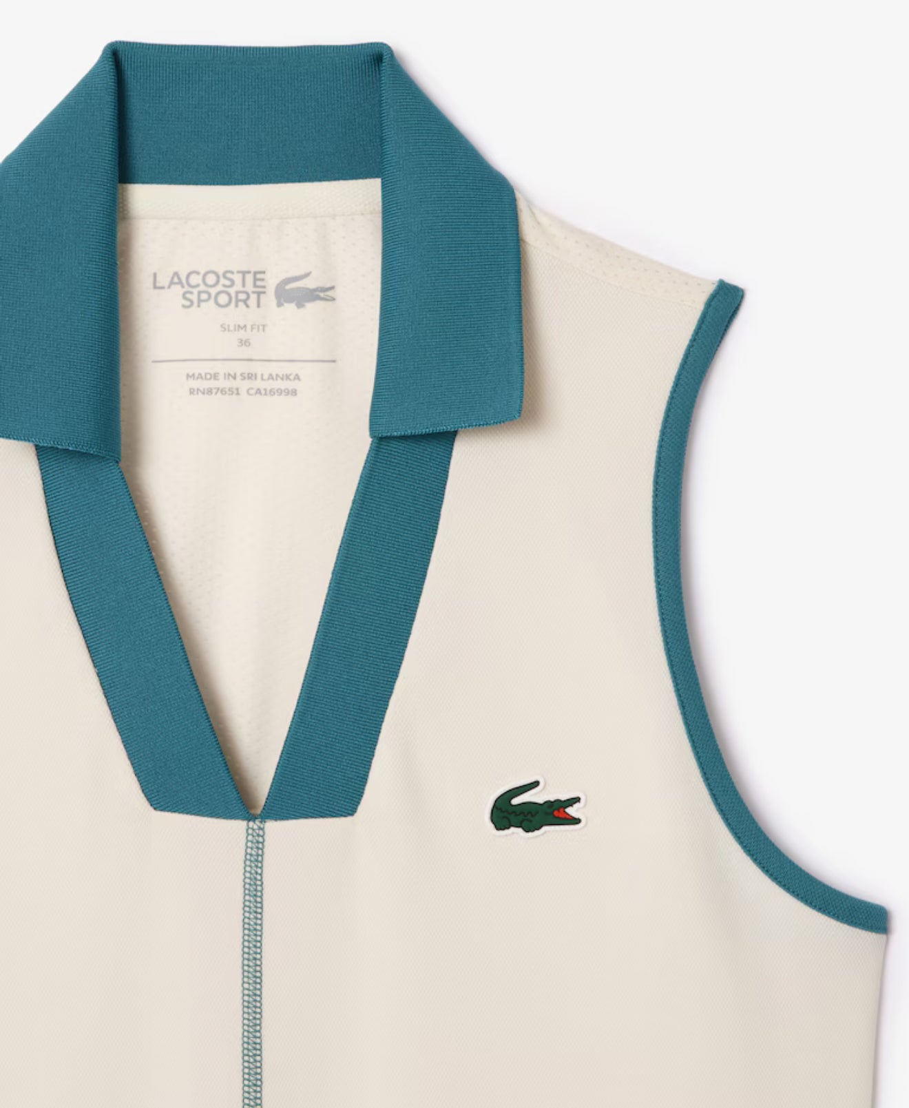 Lacoste Slim Fit Ultra Dry Sleeveless Tennis Polo - Lapland
