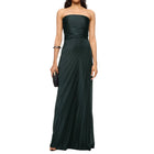 A.L.C. Bianca Strapless Pleated Maxi Dress - Forest