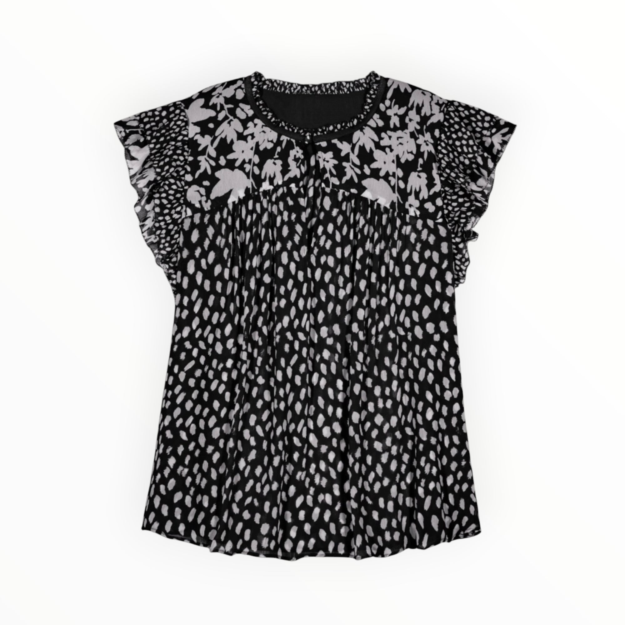 ba&sh Bronx Short Sleeve Top - Noir
