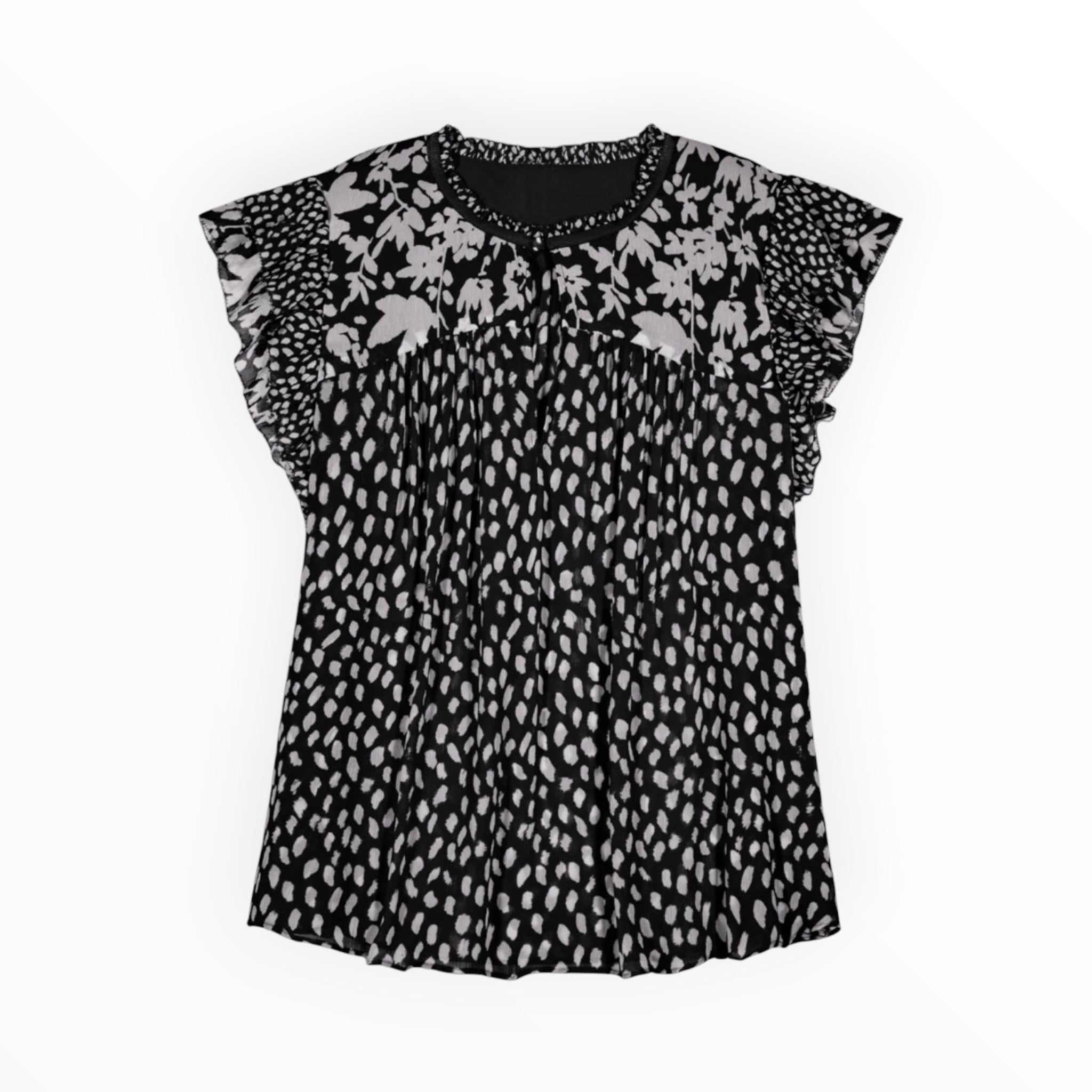 ba&sh Bronx Short Sleeve Top - Noir