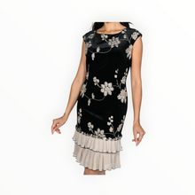 Frank Lyman Embroidered Velvet Dress - Black