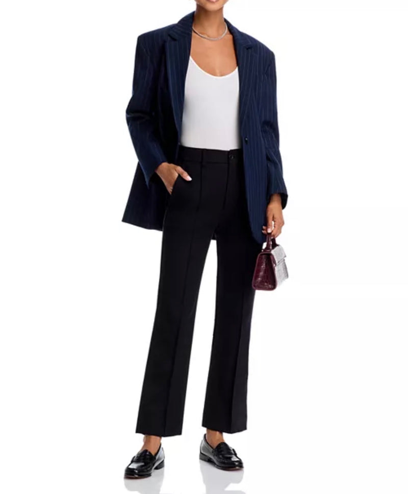 Frame Crop Kick Flare Trouser - Black