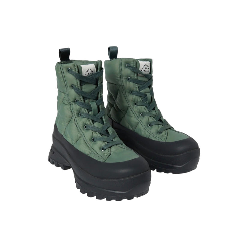 Loeffler Randall Davey Puff Quilted Boot - Green/Black