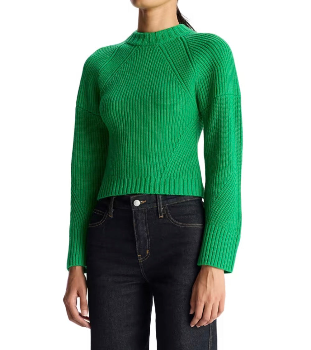 A.L.C. Seraphina Ribbed Wool Sweater - Deep Basil