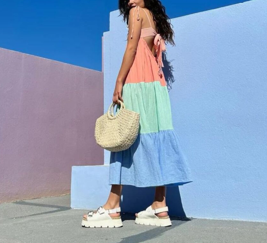 PAPER LONDON Laura Dress - Sundae Sun