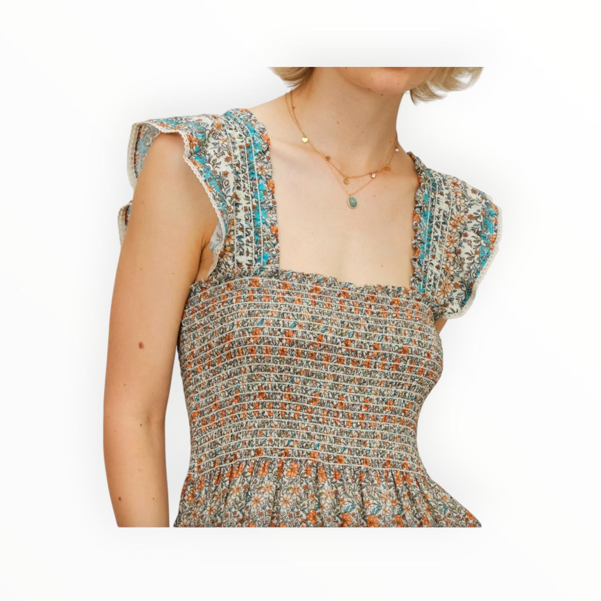 M.A.B.E Jaci Print Maxi Dress - Multi