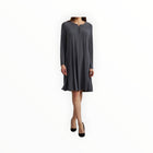 Joseph Ribkoff 3/4 Sleeve A-line Dress - Gray