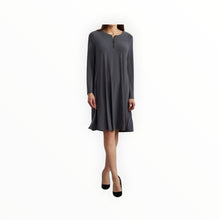Joseph Ribkoff 3/4 Sleeve A-line Dress - Gray
